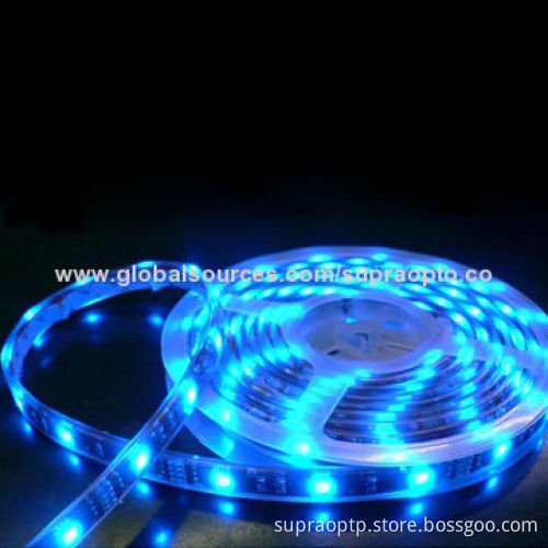 Blue Color Flexible LED Strip, 60 Pieces of 5050 SMD LEDs/Meter, 120 Degrees Beam AngleNew